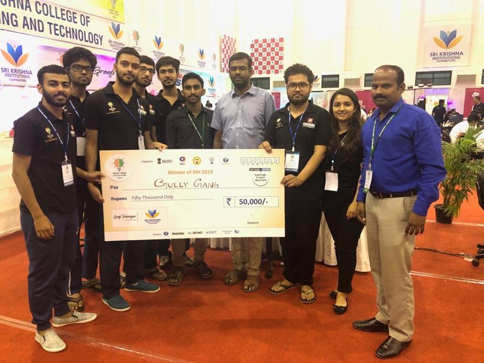 Team Gully Gang at Smart India Hackathon 2019